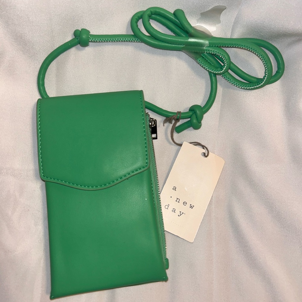 a new day Green Crossbody Phone Bag